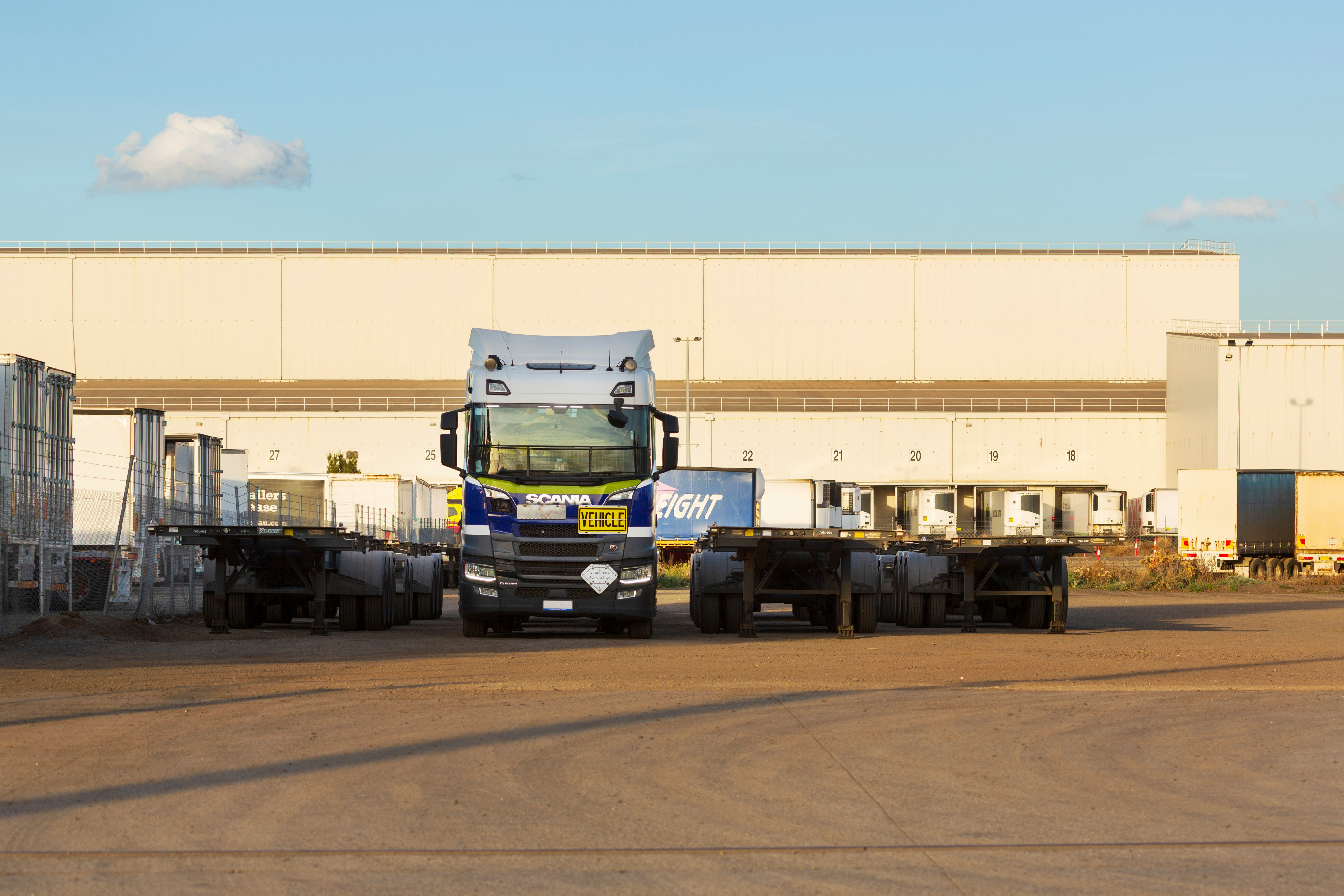 Truck at distribution yard